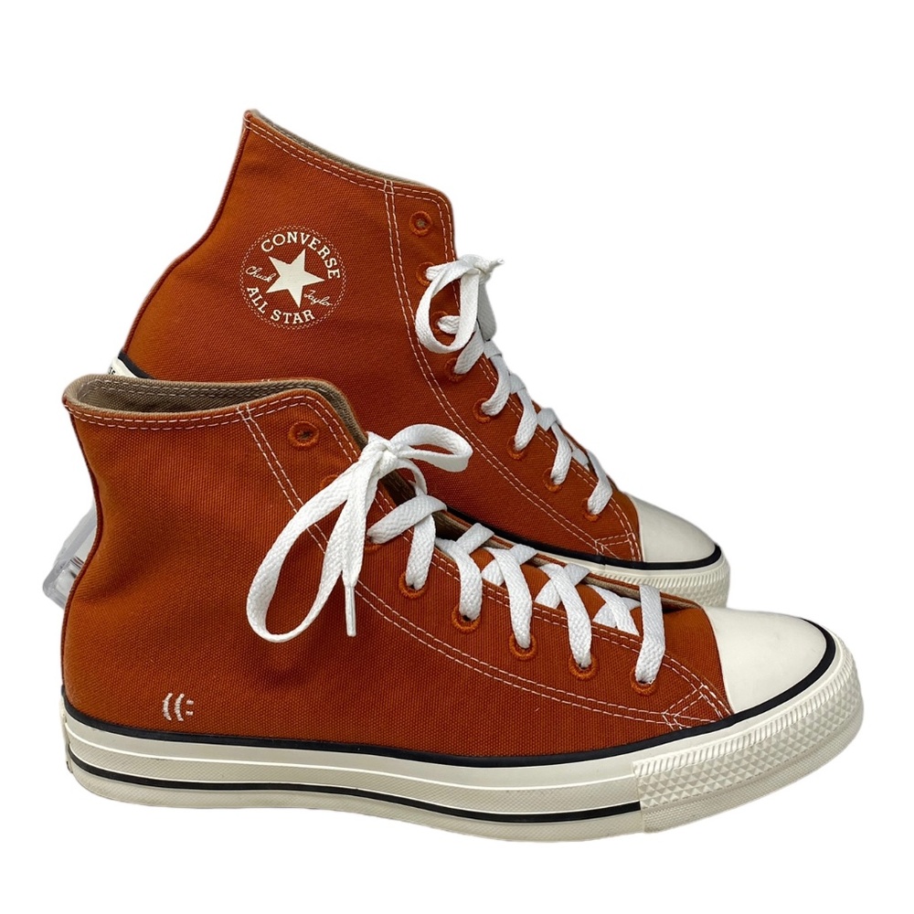 Converse Ctas High Top Canvas Orange Women Sneakers Size Custom 167249C-ORG/BLK